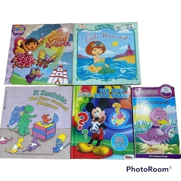 Children Book Bundle Disney Mickey Mouse Dora the Explorer Strawberry Shortcake - Picture 1 of 3